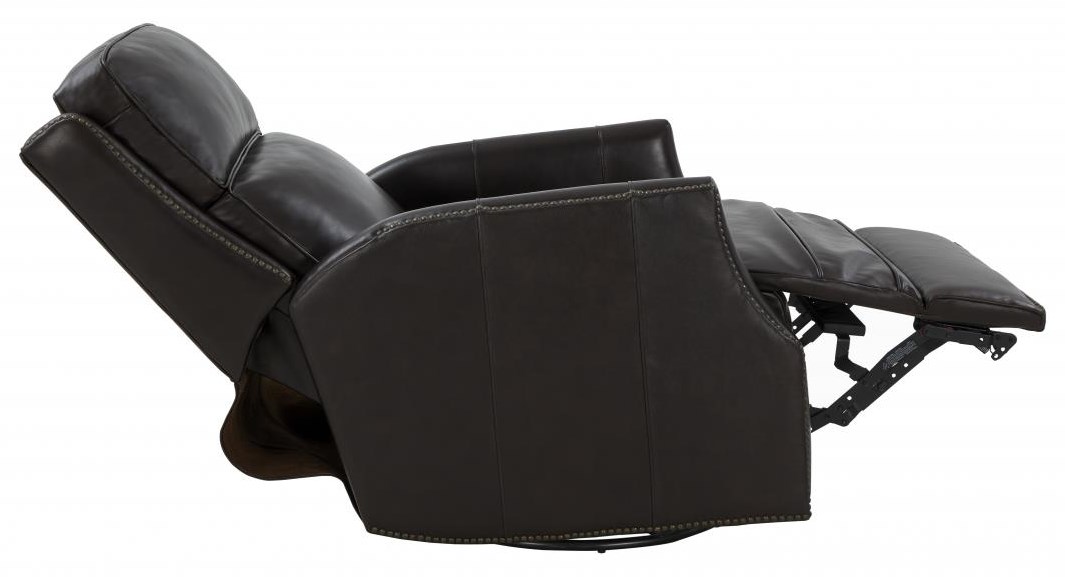 Barcalounger leather top swivel glider recliner